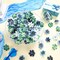 120 Pcs Small Flowers for Crafts Mini Faux Flowers Artificial Silk (Blue) 9.84"D x 7.87"W x 0.63"H